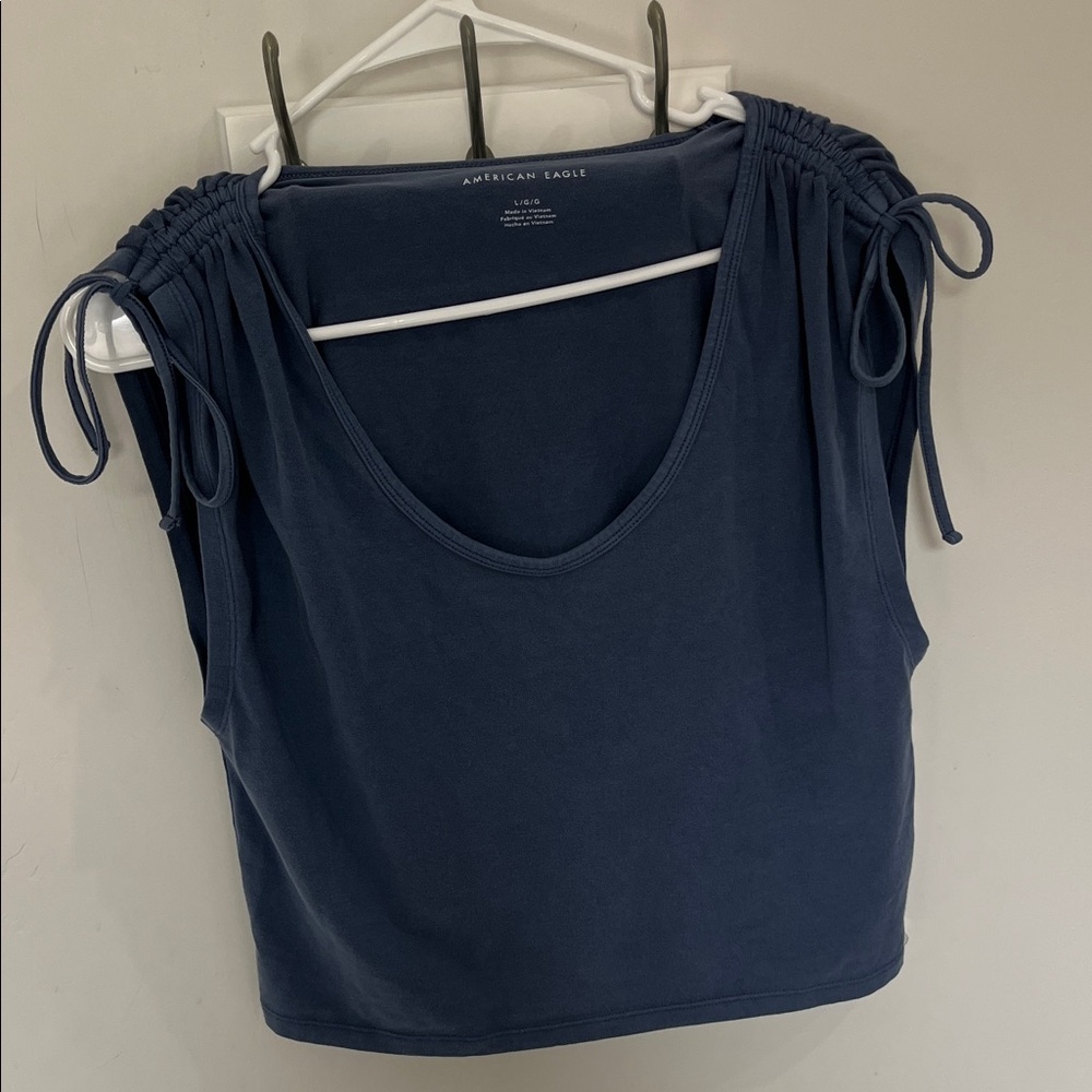 American Eagle Outfitters Navy Sleeveless Tank Top